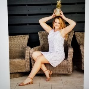 Viv & Lou Natural Tan Leopard Cheetah Print Sleeveless Dress Sz XXL